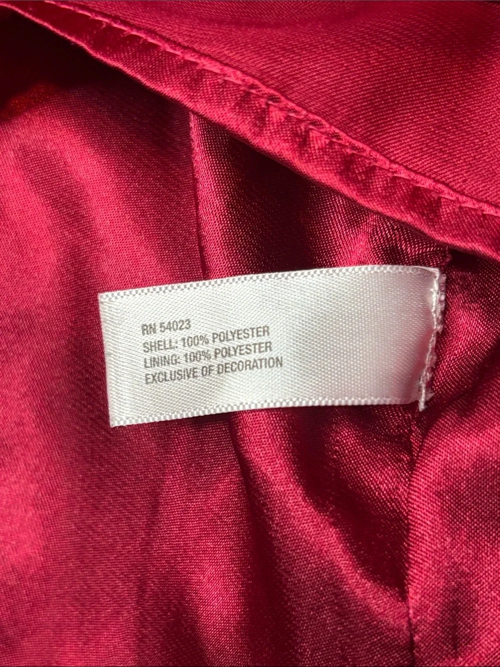 GAP babyGap Toddler Girl Satin Red Dress Ruffles Layered Size 2